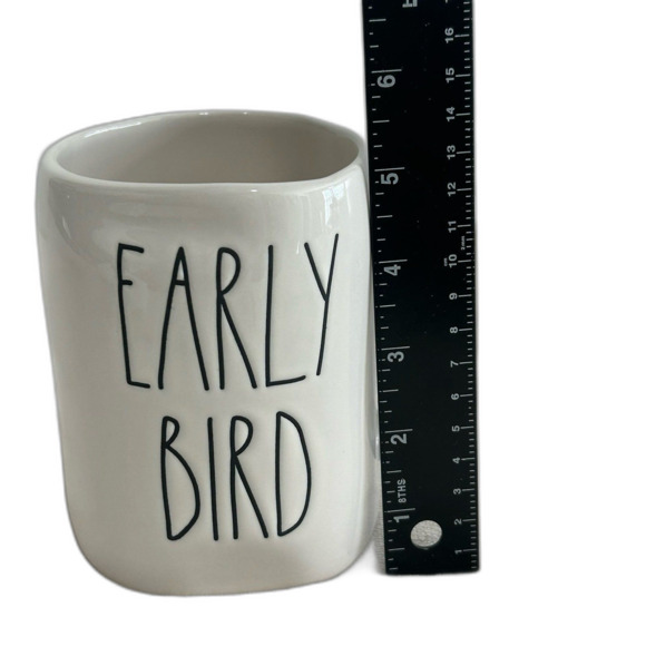 Rae Dunn Artisan Collection by Magenta “Early Bird” Embossed Ceramic Mug. LNWOT - Picture 2 of 8